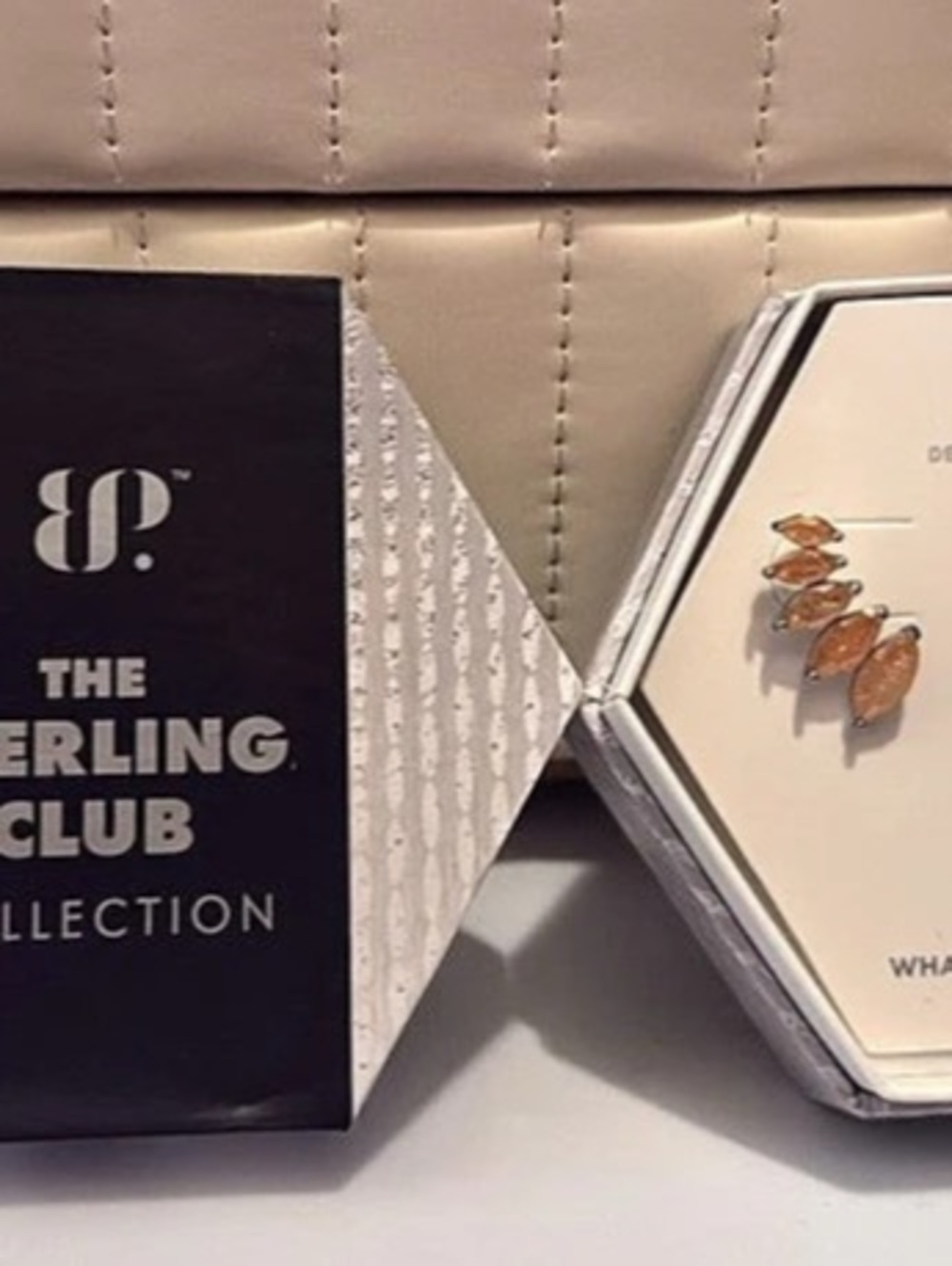 The Sterling Club Leaf Drop Earrings NWT in Orange & Gold